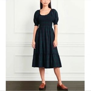 HILL HOUSE HOME The Louisa Nap Dress Blackwatch Tartan Plaid